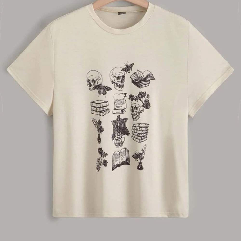 Skull Book Tee